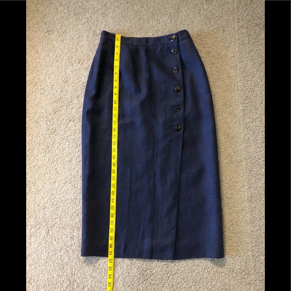 Liz Claiborne 100% Linen Skirt Sz 8P Pencil Straight Pockets - Picture 4 of 12